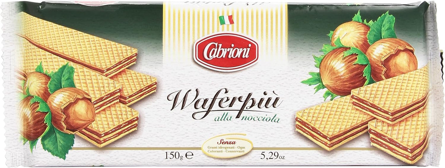 Cabrioni - Fragranti Wafers, con Crema alla Nocciola - 150 g