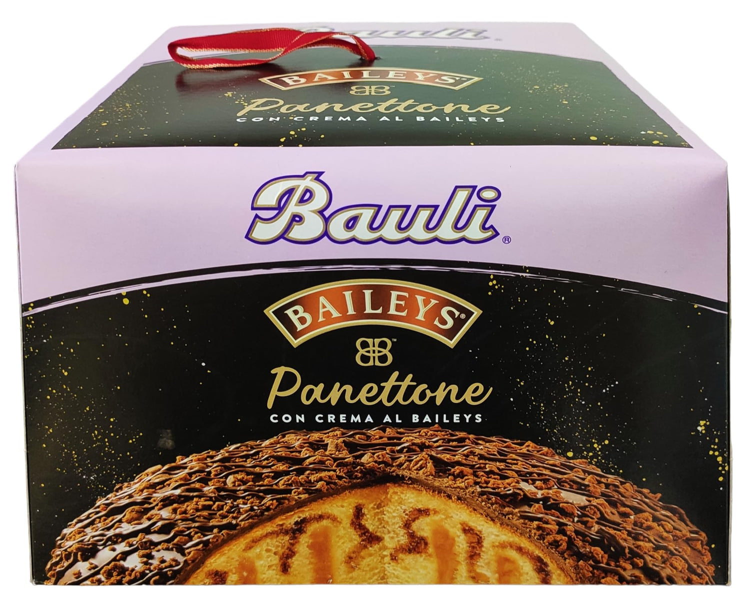 3X Bauli Panettone Baileys con Crema al Liquore Baiyles e Copertura di Cioccolato Fondente e Granella di Biscotto 750g [3 Panettoni]