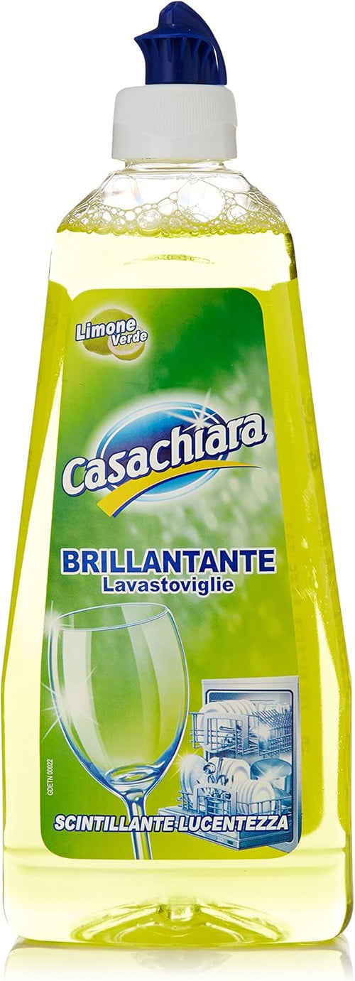 Casachiara - Brillantante Lavastoviglie, Limone Verde, Scintillante Lucentezza - 500 Ml