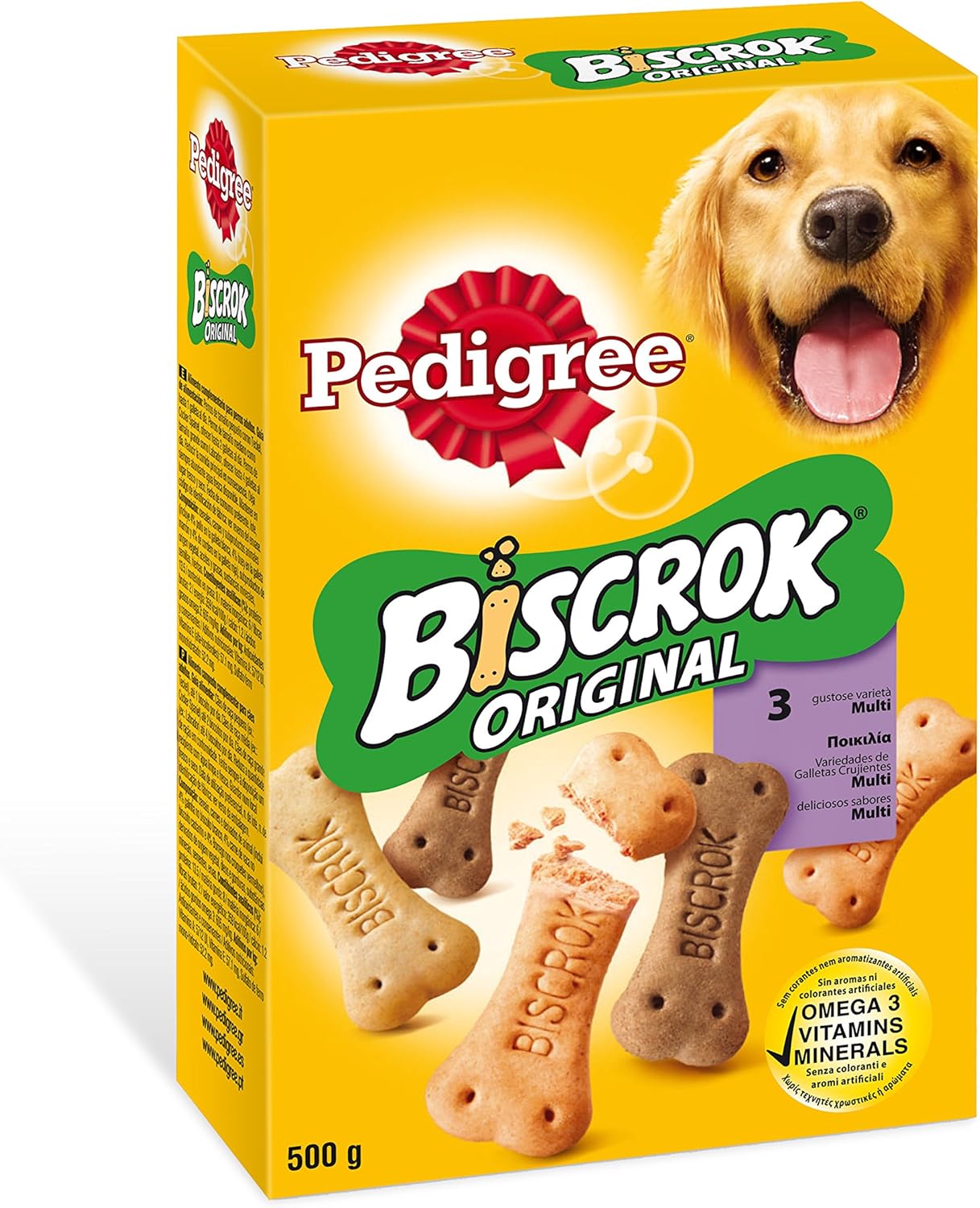 Biscrock - Biscotti per cani da coccolare, 500 g, confezione da 12