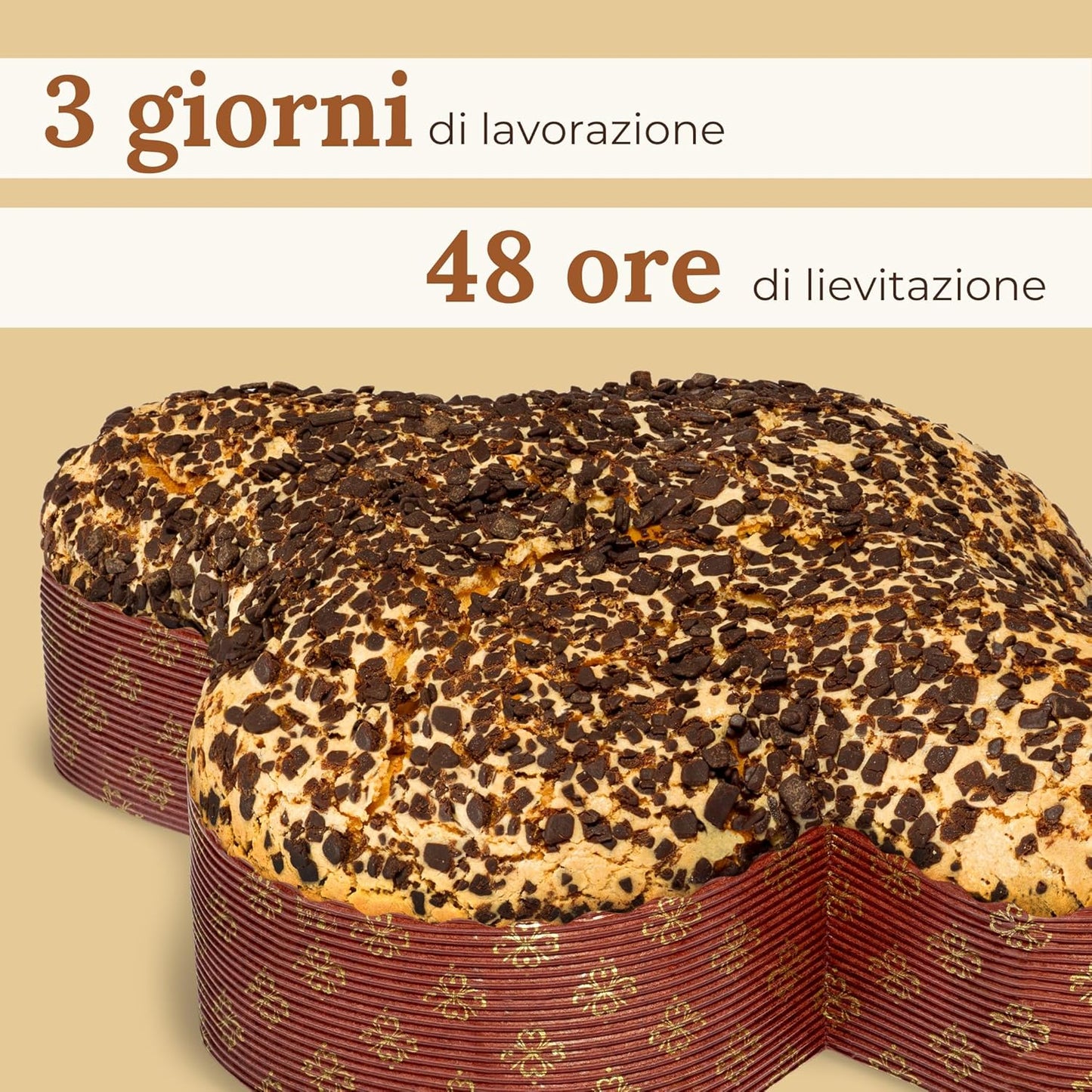 Colomba Pasquale Artigianale con Pere e Cioccolato, 750gr - Pasticceria Fraccaro 1932, Dolce Pasquale con Impasto Morbido e Fragrante, Pere Candite e Gocce di Cioccolato - Linea Bauletto