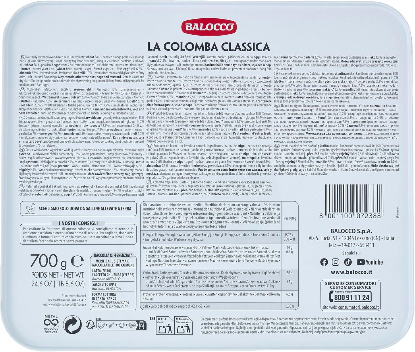 LATTA COL. CLASSICA 700 X 12