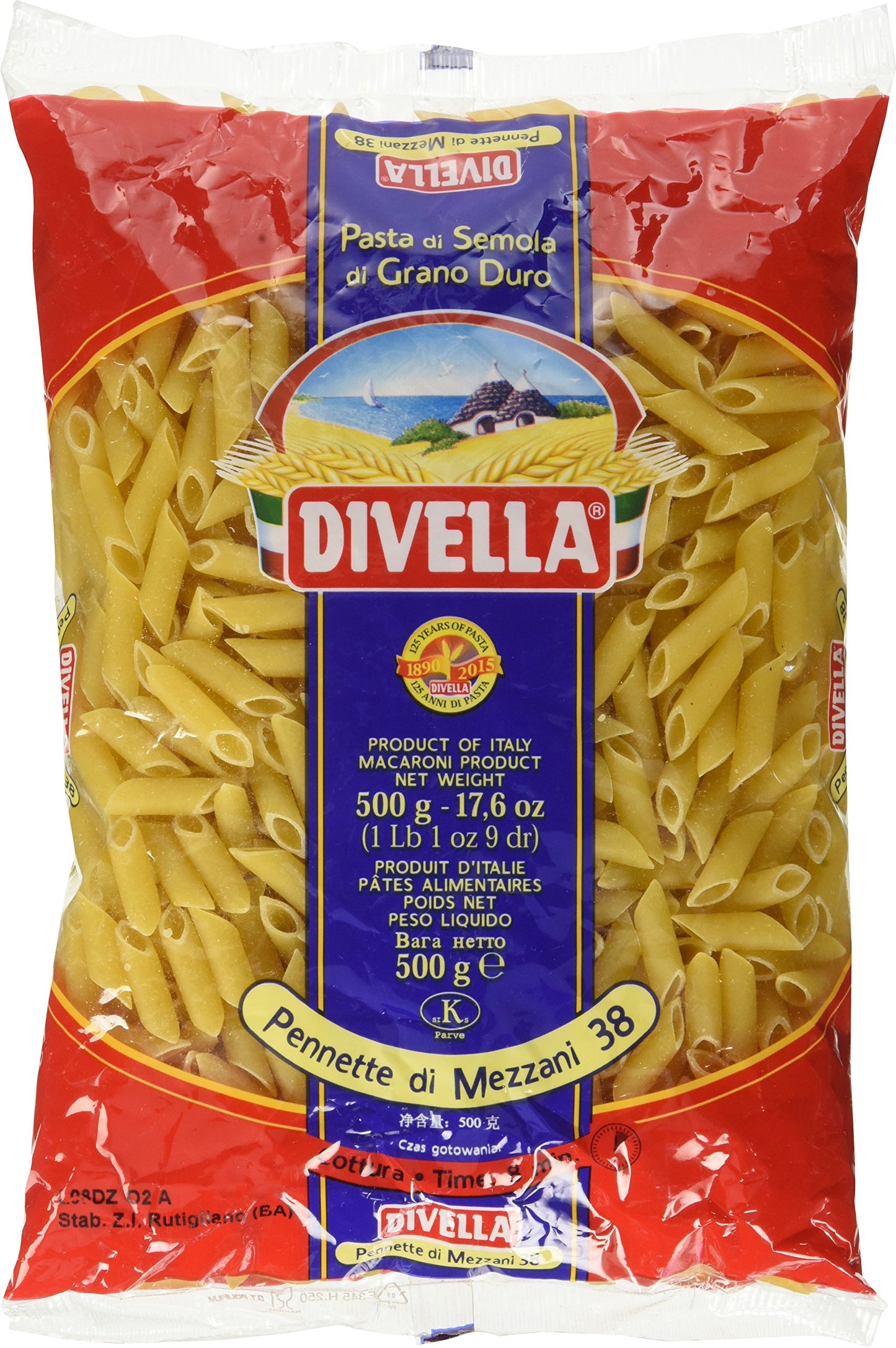 Divella 038 Pennette Di Mezzani - 500 g