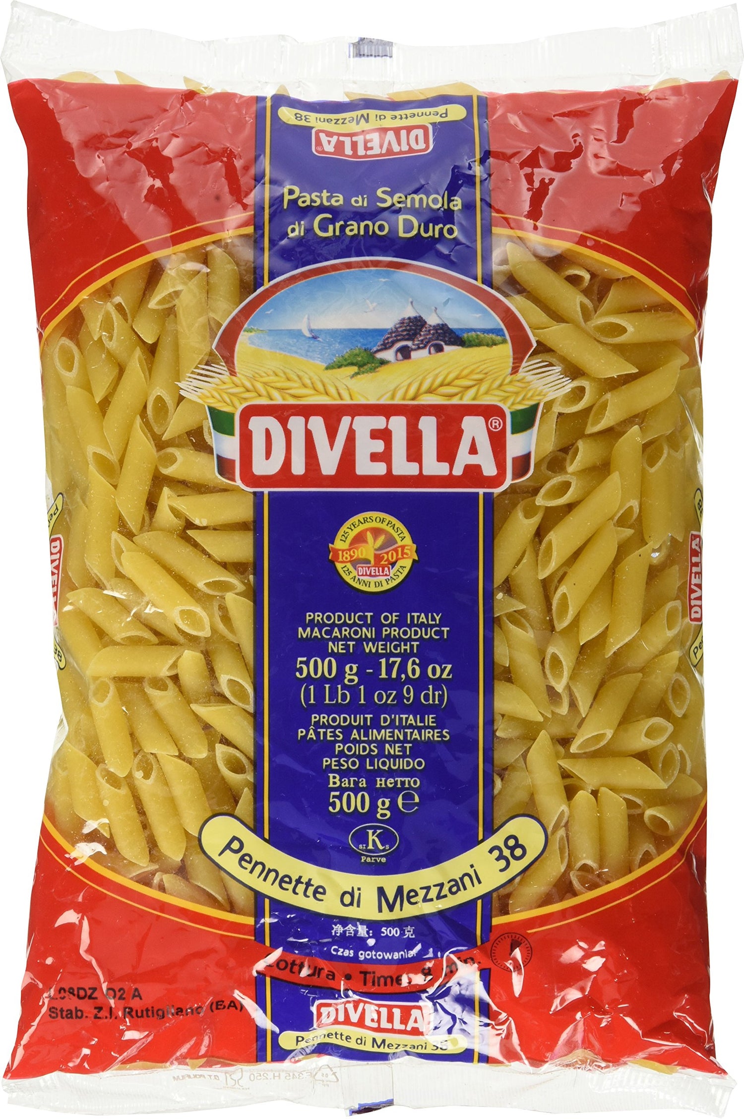 Divella 038 Pennette Di Mezzani - 500 g