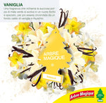 Arbre Magique Mono, Profumatore Auto, Fragranza Vaniglia, Profumazione Dolce e Tropicale, Durata fino a 7 Settimane, Made in Italy, Confezione da 1 Pezzo