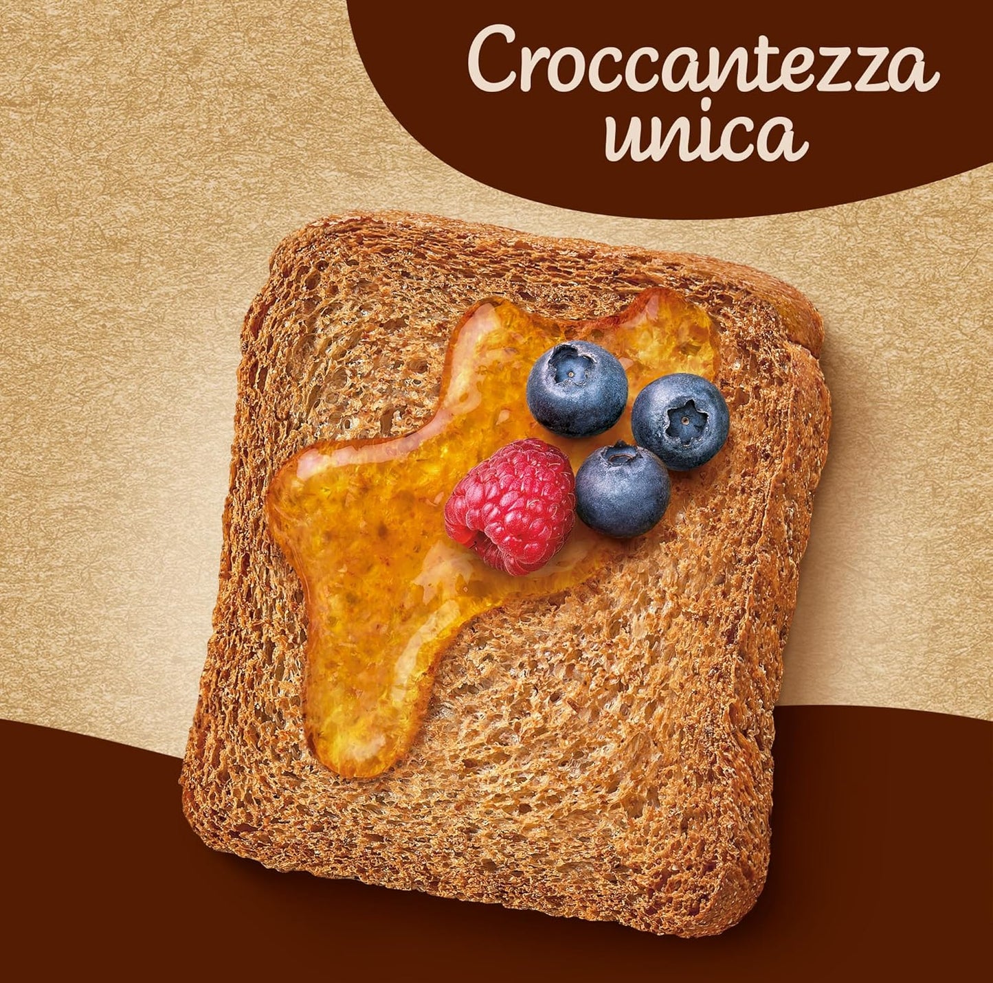 Mulino Bianco Fette Biscottate Integrali, Spesse, Croccanti e Friabili, Senza Olio di Palma, Colazione Ricca di Fibre e Gusto, 315 g