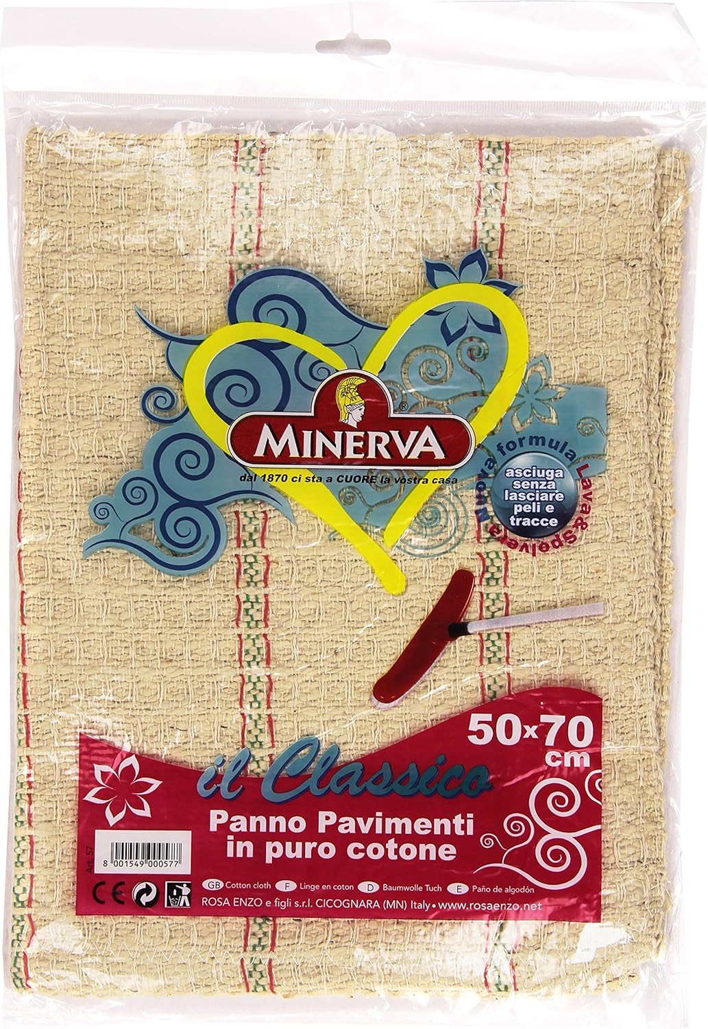 Minerva - Il Classico, Panno Pavimenti in Puro Cotone 50x70 cm