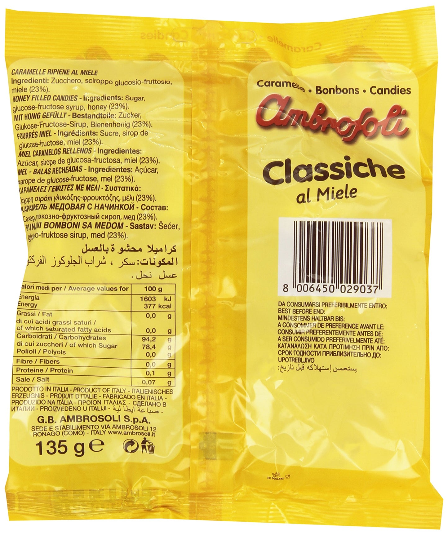 Ambrosoli Caramelle Classiche al Miele - 135 gr
