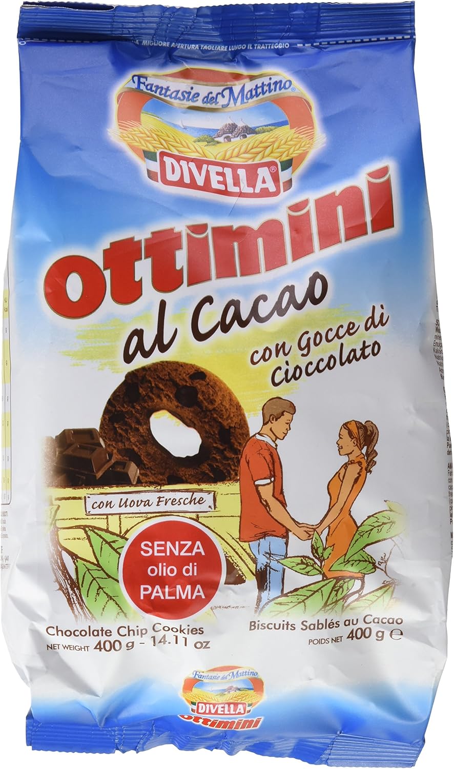 Divella Biscotti Ottimini Cacao - 400 gr