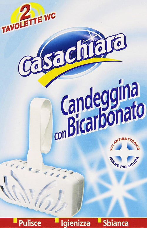 Casachiara - Tavolette Wc, Candeggina Con Bicarbonato - 80 G (Confezione Da 2)