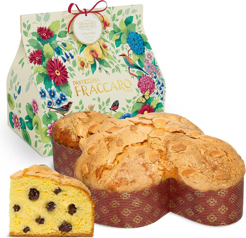 Colomba Pasquale Artigianale con Ciliegie e Mirtilli Rossi, 750gr - Pasticceria Fraccaro 1932, Dolce Pasquale ai Frutti Rossi con Impasto Morbido e Fragrante - Linea Bauletto