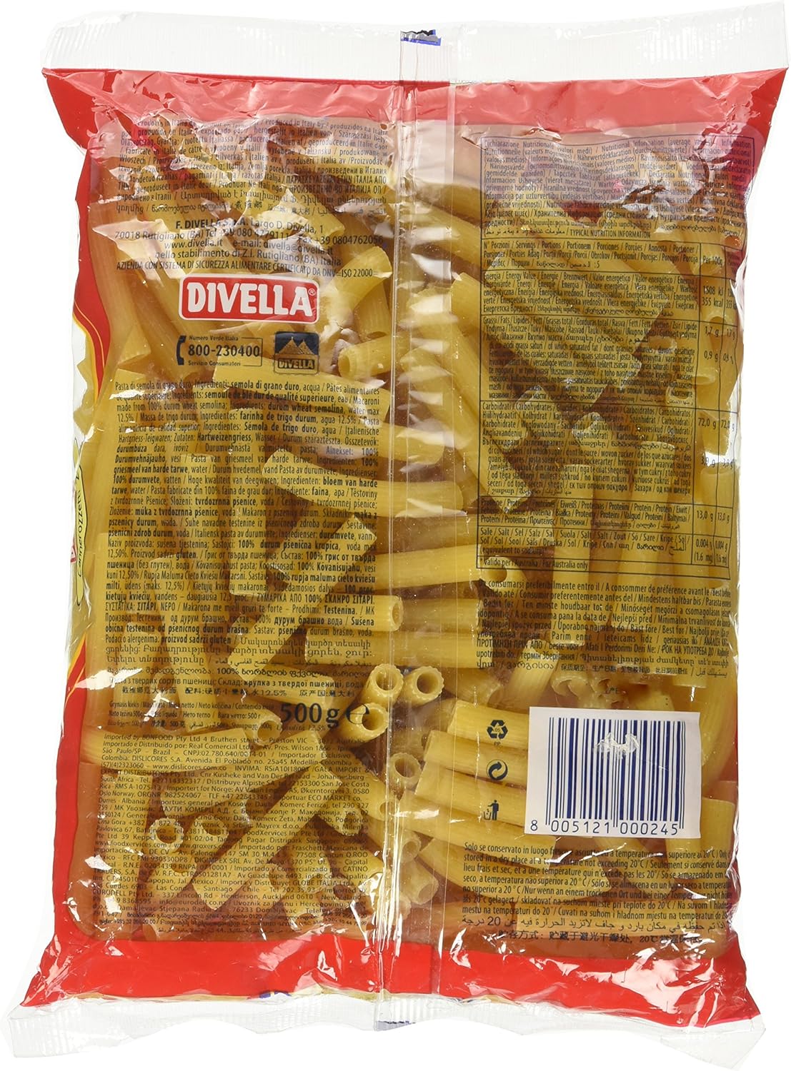Divella Pasta di Semola Canerozzetti 24, 500g