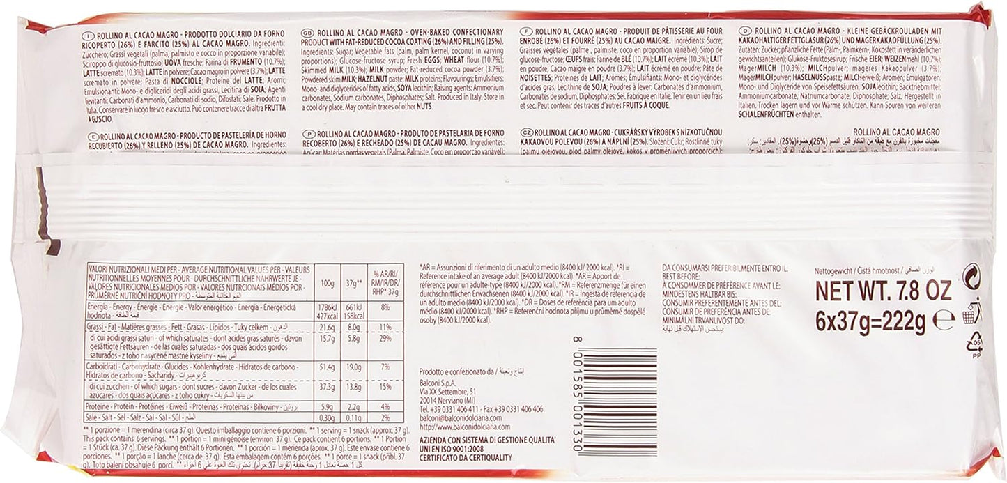 Balconi Rollino al Cacao Magro - 222 gr