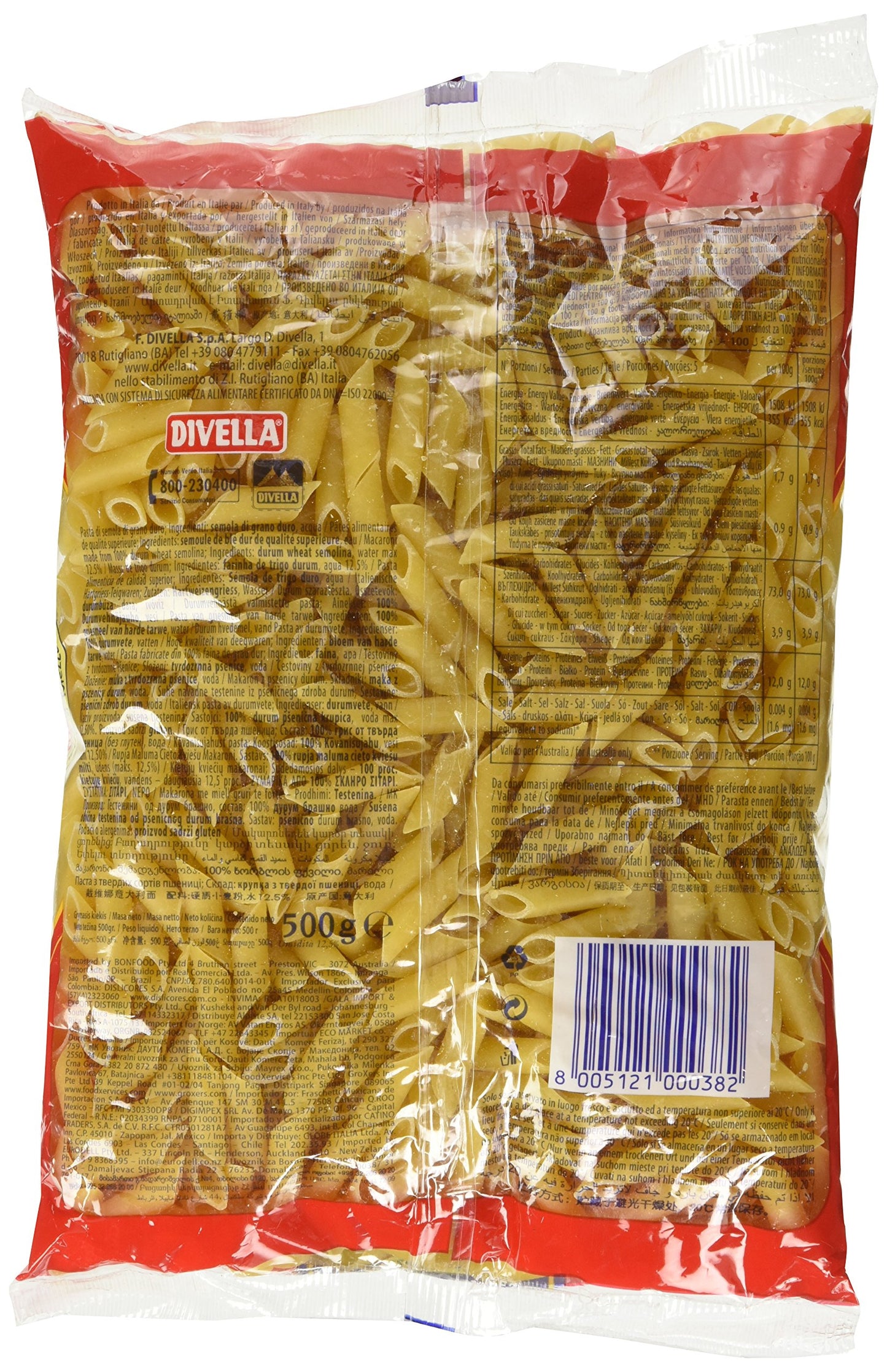 Divella 038 Pennette Di Mezzani - 500 g