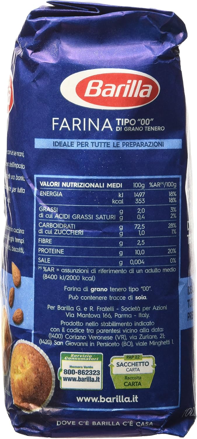 Barilla - Farina di Grano Tenero per tutte le preparazioni - 1 kg