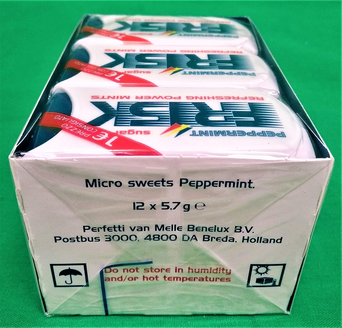 FRISK PEPPERMINT NEW BOX 12 CONFEZIONI Sugar Free