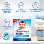 Omino Bianco - Additivo Lavatrice Disinfettante in Polvere per Bucato, Smacchia e Elimina i Cattivi Odori, con Tecnologia Deo+, 450 g