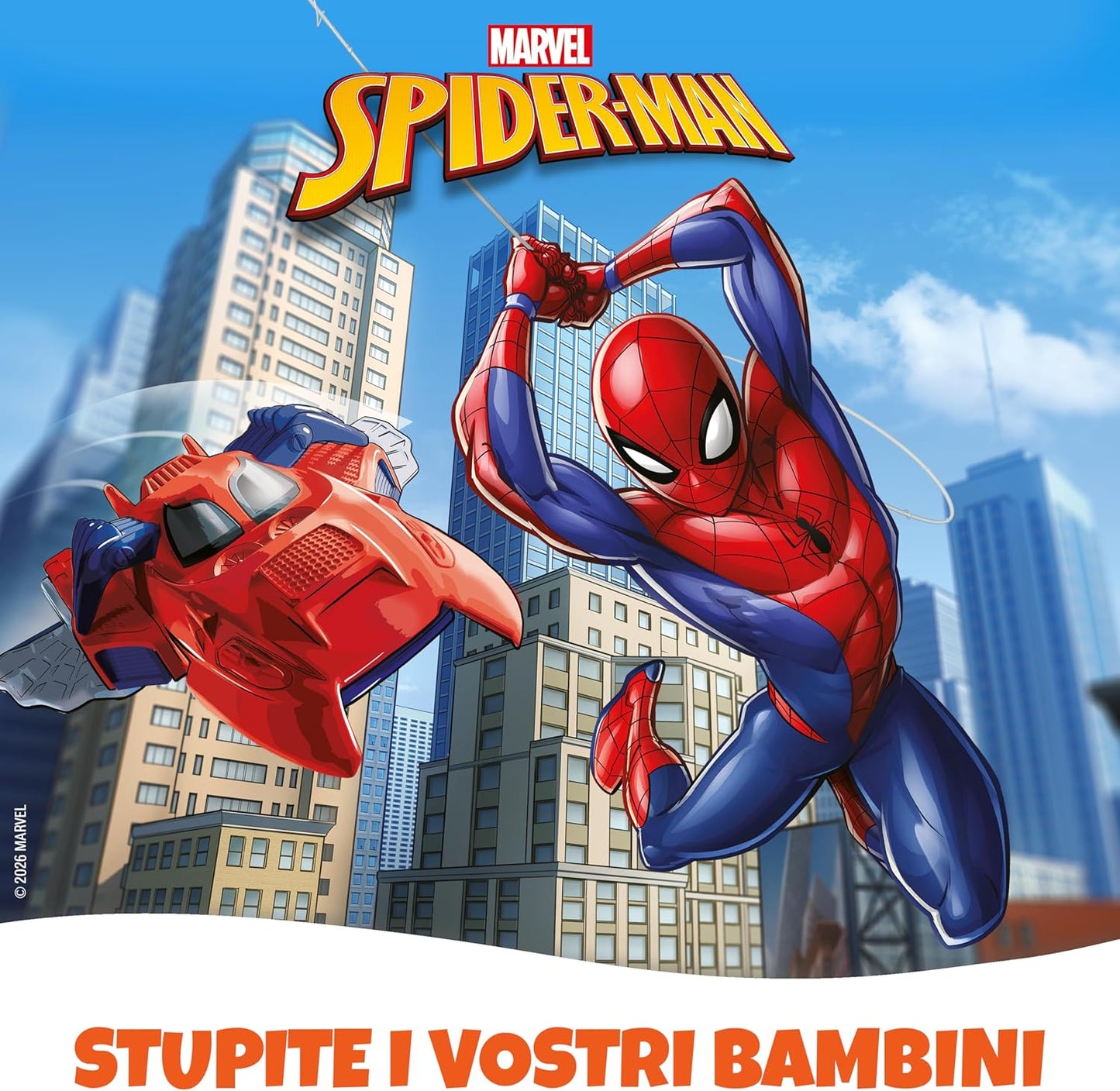 Kinder GranSorpresa Maxi Spider-Man, Uovo di Pasqua Kinder 2026 di Finissimo Cioccolato al Latte con Sorpresa Marvel Spider-Man, 220 g