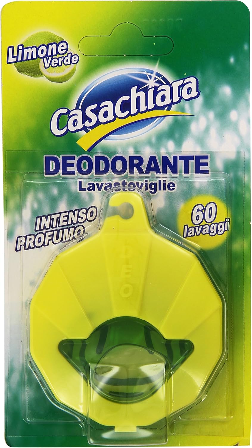 Casachiara - Deodorante Lavastoviglie, Intenso Profumo Di Limone Verde - 4 confezioni da 60 lavaggi [240 lavaggi]