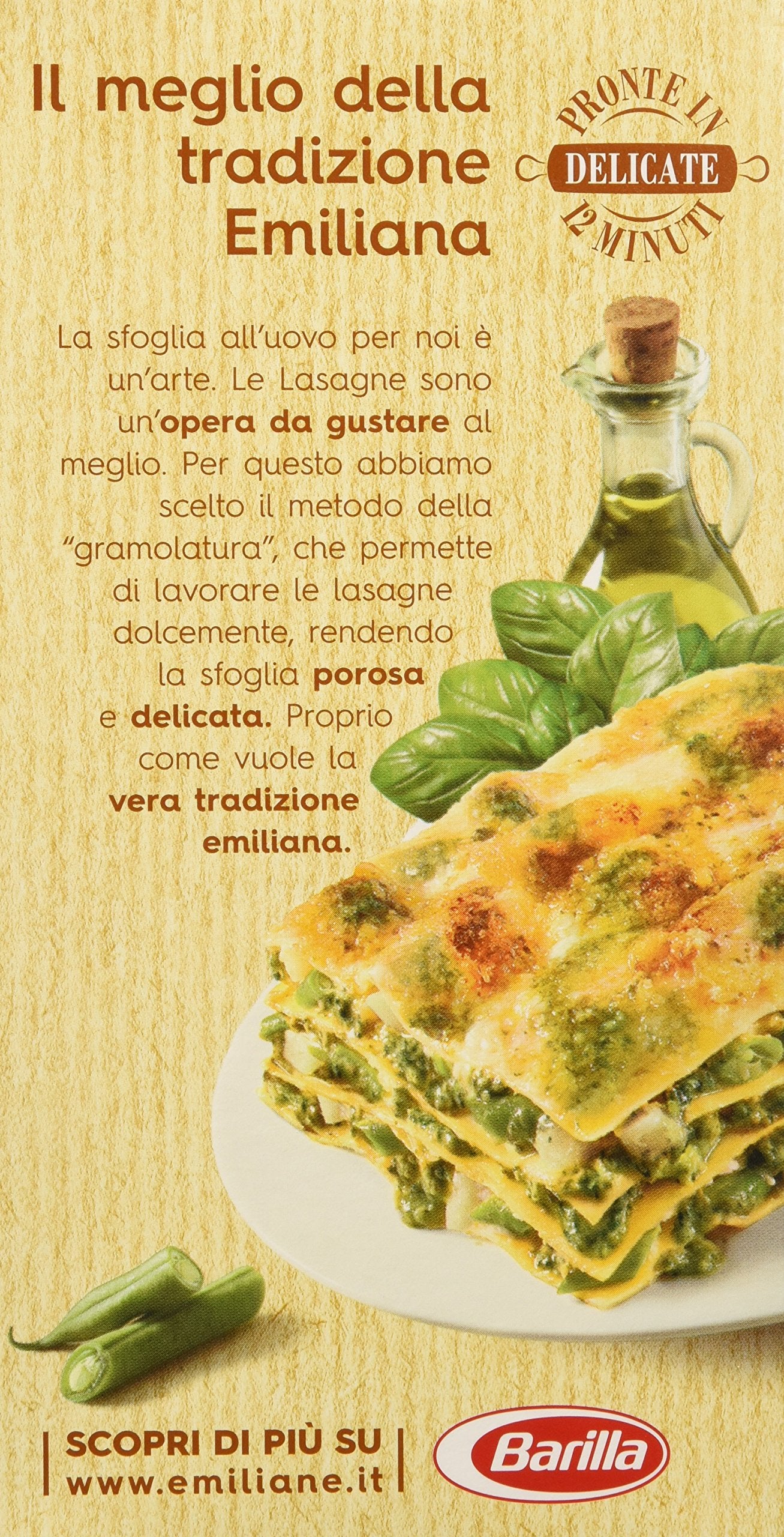 Barilla - Lasagne all'Uovo Le Sottili - 12 confezioni da 500 g [6kg]