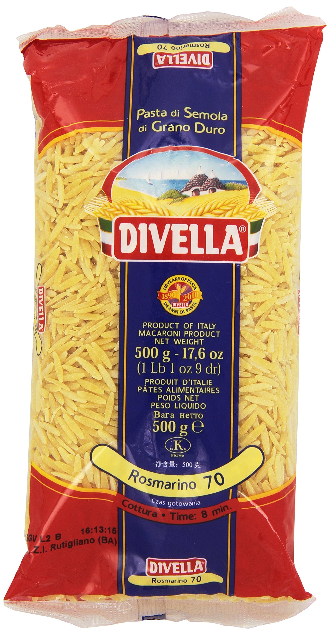 Divella 070 Rosmarino - 6 pezzi da 500 g [3 kg]