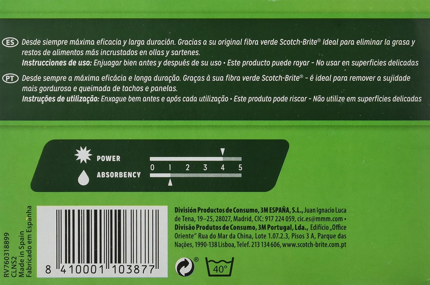 Scotch-Brite – SALVAUÑAS Verde Duplo – [Confezione da 4]