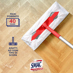 Smac Express - Panni Cattura Polvere 10+, Compatibili con Ogni Scopa, 40 Panni, Cattura e Trattiene Polvere, Sporco e Batteri, Tutti i Pavimenti e Superfici, Sostenibile, Maxi Formato, 36+4 Panni