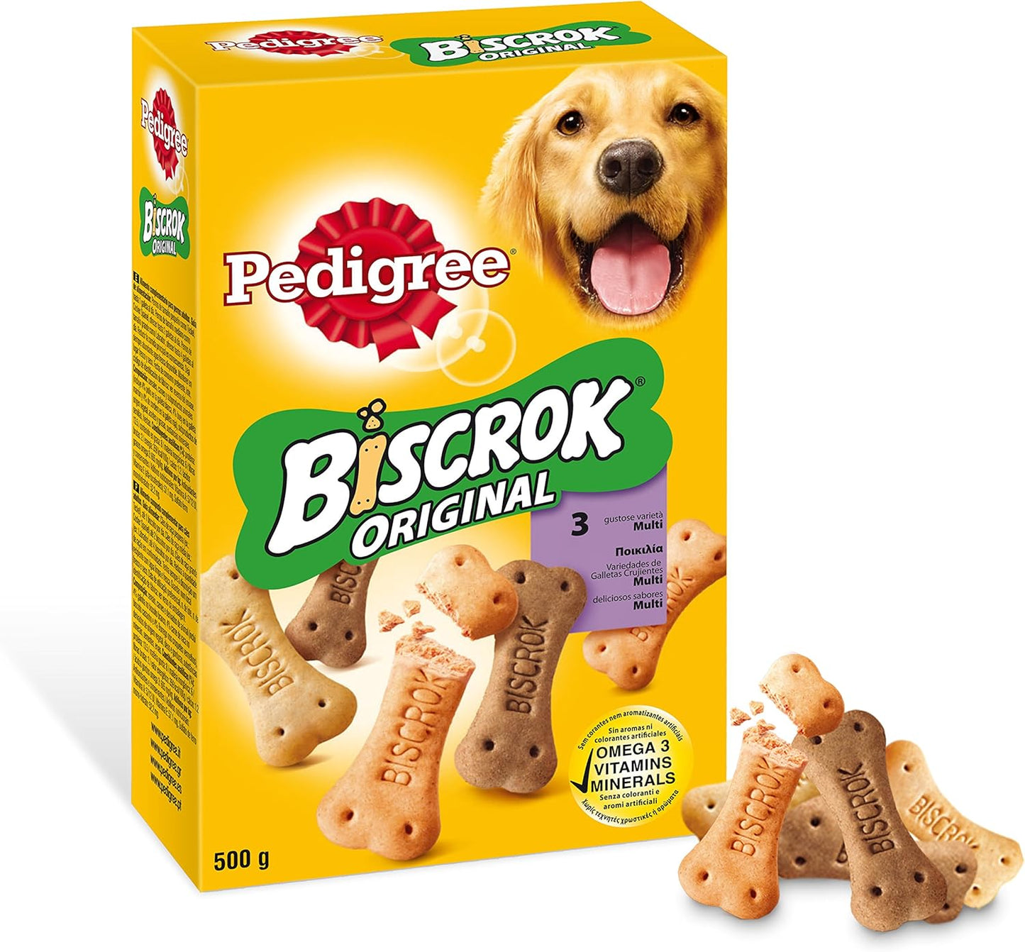 Biscrock - Biscotti per cani da coccolare, 500 g, confezione da 12