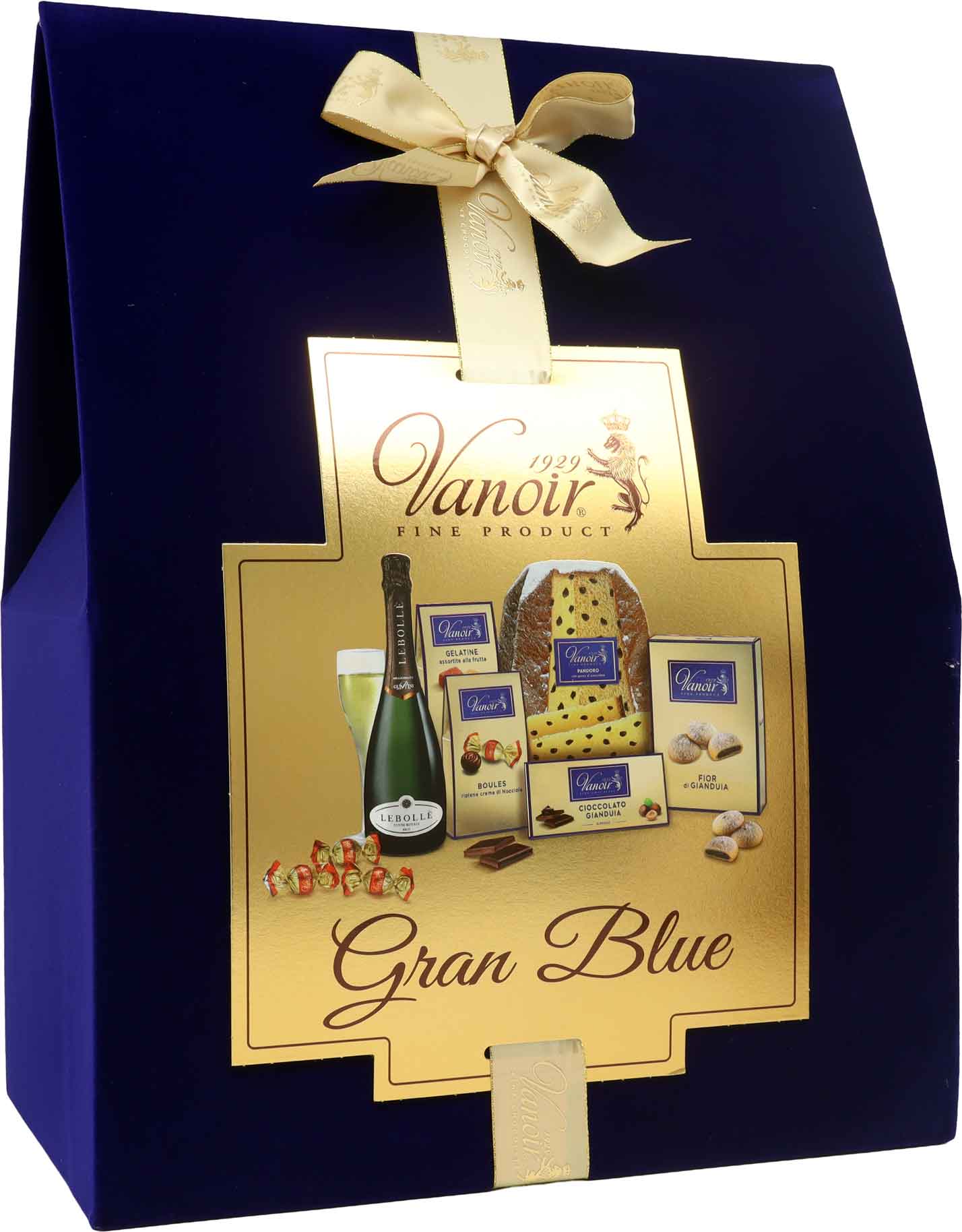 LE CADEAU Gran Blue in velluto blu - 7pz