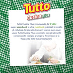 Tutto Cucina Plus, 3 Rotoli Carta Adatti a Tutte le Superfici, dalla più Liscia alla più Irregolare, Asciugatutto con 3 Veli di Pura Ovatta di Cellulosa, Made in Italy, 821645G-1