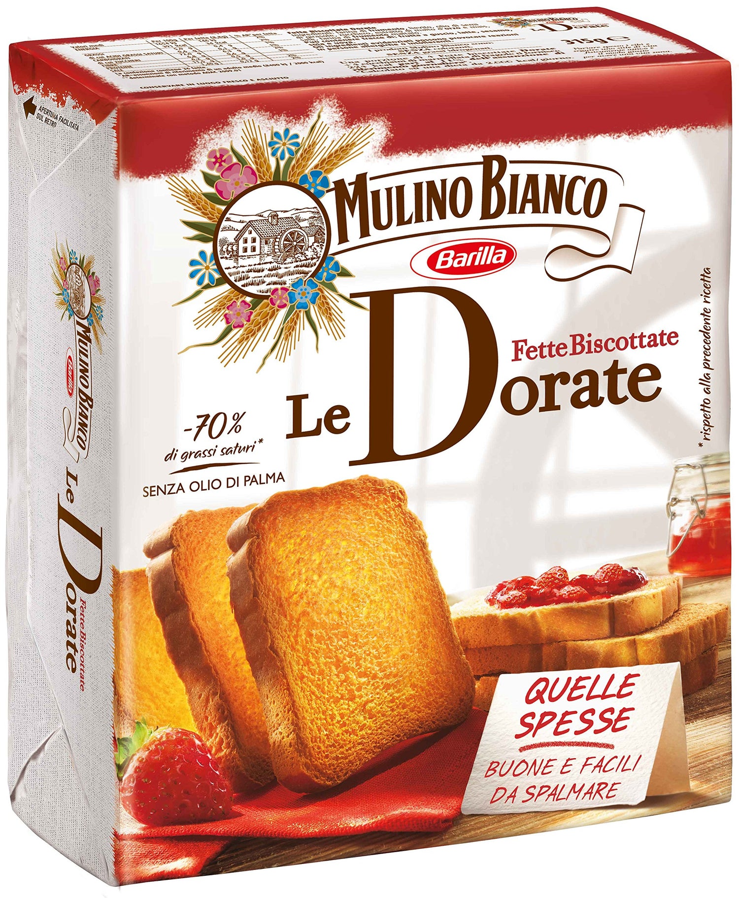 Mulino Bianco - Fette biscottate "Le dorate" - 32 confezioni da 315g [10.08kg]