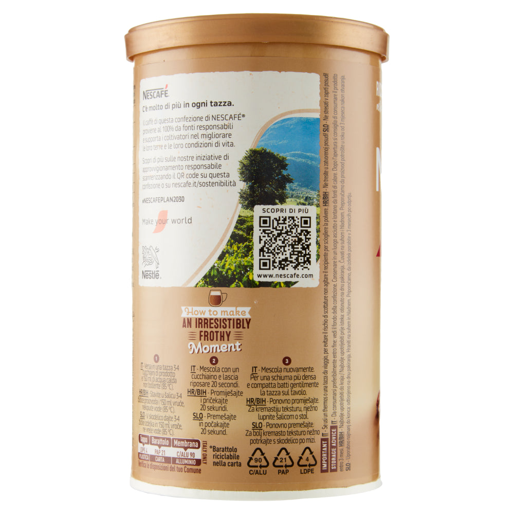 Nescafé - Cappuccino, Preparato Solubile in Polvere con Caffè e Latte - 3 confezioni da 18 tazze [54 tazze, 750 g]