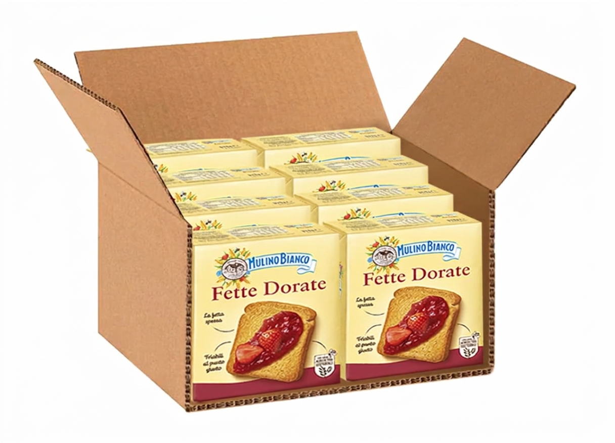 8X Mulino Bianco Fette Biscottate Dorate Classiche, Croccanti e Friabili al Punto Giusto 315g [BOX da 8 Confezioni]