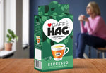 Hag - Caffè Macinato Decaffeinato - Miscela Caffè per Moka 100% Arabica - 16 Confezioni - Pacco da 250 gr