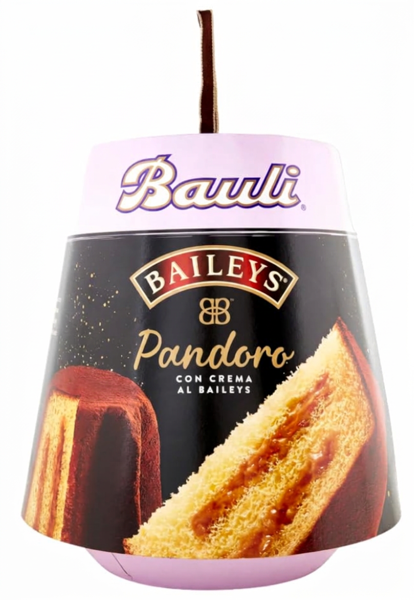 Bauli Pandoro Baileys Soffice Specialità con Crema al Liquore Baiyles e Cacao Zuccherato 750g