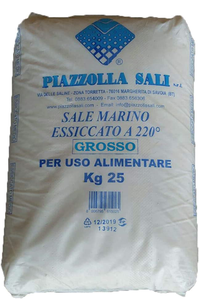 Sale Marino Grosso 25kg, essicato a 220°, per piscine e depuratori > 99,9 % NaCl (backup)