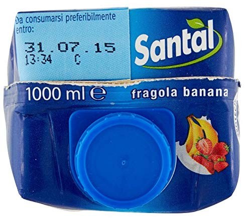 Santal - Succo Plus Fragola Banana, Con Una Goccia Di Latte - 6 pezzi da 1 l [6 l]