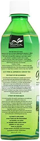 Tropical - Bevanda con Aloe Vera e Te' Verde, Addizionata di Vitamina C - 5 pezzi da 500 ml [2500 ml]