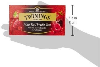 Twinings - Te' Nero Aromatizzato ai Frutti Rossi, 25 Bustine - 50 g