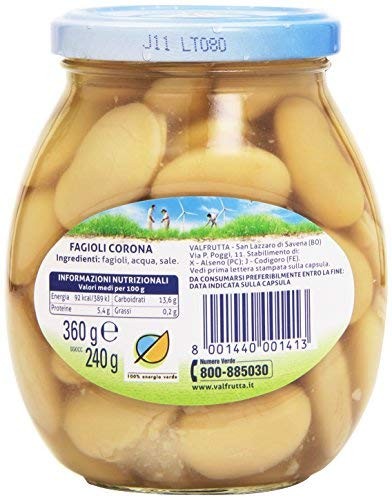 Valfrutta - Fagioli Corona - 360 g