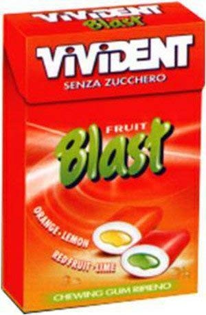 Vivident Blast Fruit Astuccio - Chewingum Gusto Frutta da 20 Confezioni