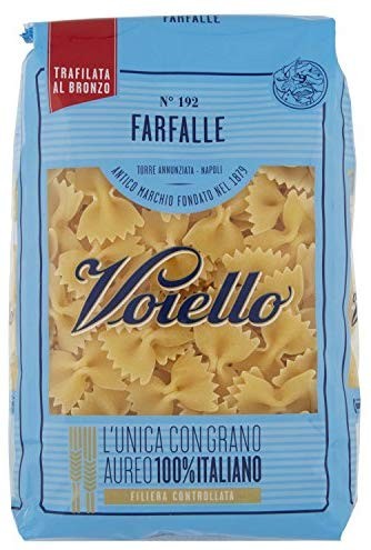 Voiello Pasta Farfalle, Pasta Corta di Semola Grano Aureo 100% - 500 g