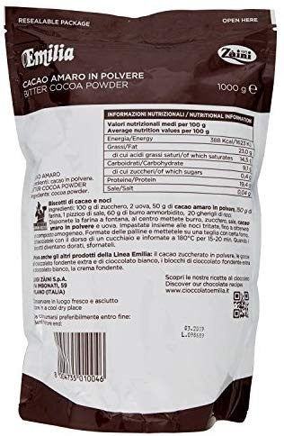 Zaini Cacao Amaro in Polvere - 1000 g