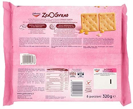 Zerograno Crackers Con Riso E Mais Senza Glutine 320g
