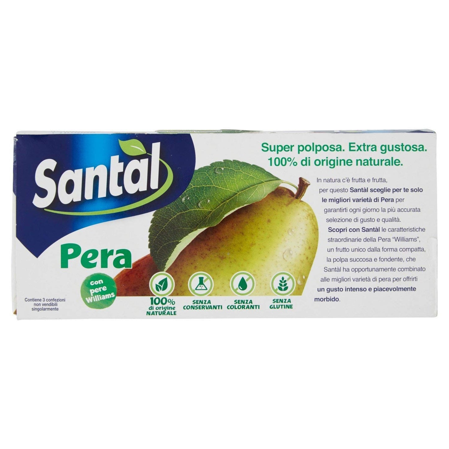 Santal - Bevanda, Pera, 200ml (Confezione da 3)