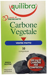 Equilibra Carbone Vegetale, integratore alimentare, 2 confezioni con 50 pezzi ciascuno