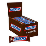 Snickers Barretta con Caramello e Arachidi Tostate Ricoperta al Cioccolato, 24 barrette x50g (1200g)