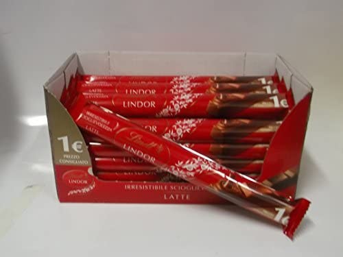 CONFEZIONE DA 24 PZ CIOCCOLATO LINDOR LATTE MORBIDO RIPIENO BARRETTA DA 38GR