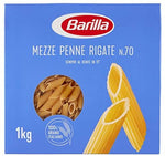 Barilla Pasta Mezze Penne Rigate, Pasta Corta di Semola di Grano Duro, I Classici - 1 kg