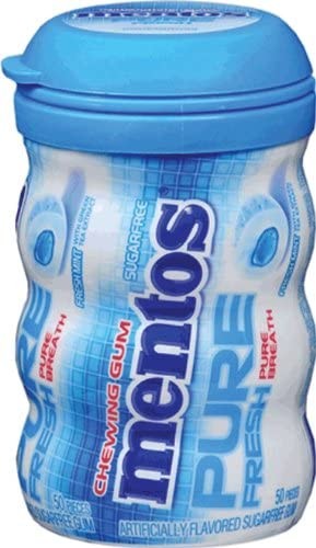 6 Pacchi Gomme Da Masticare 56g Cadauno Mentos Pure Fresh Breath Senza Zucchero